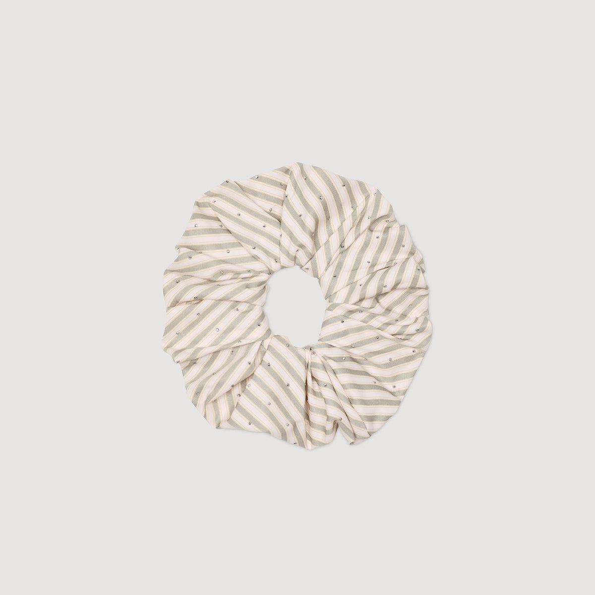 Sandro Rhinestone striped scrunchie