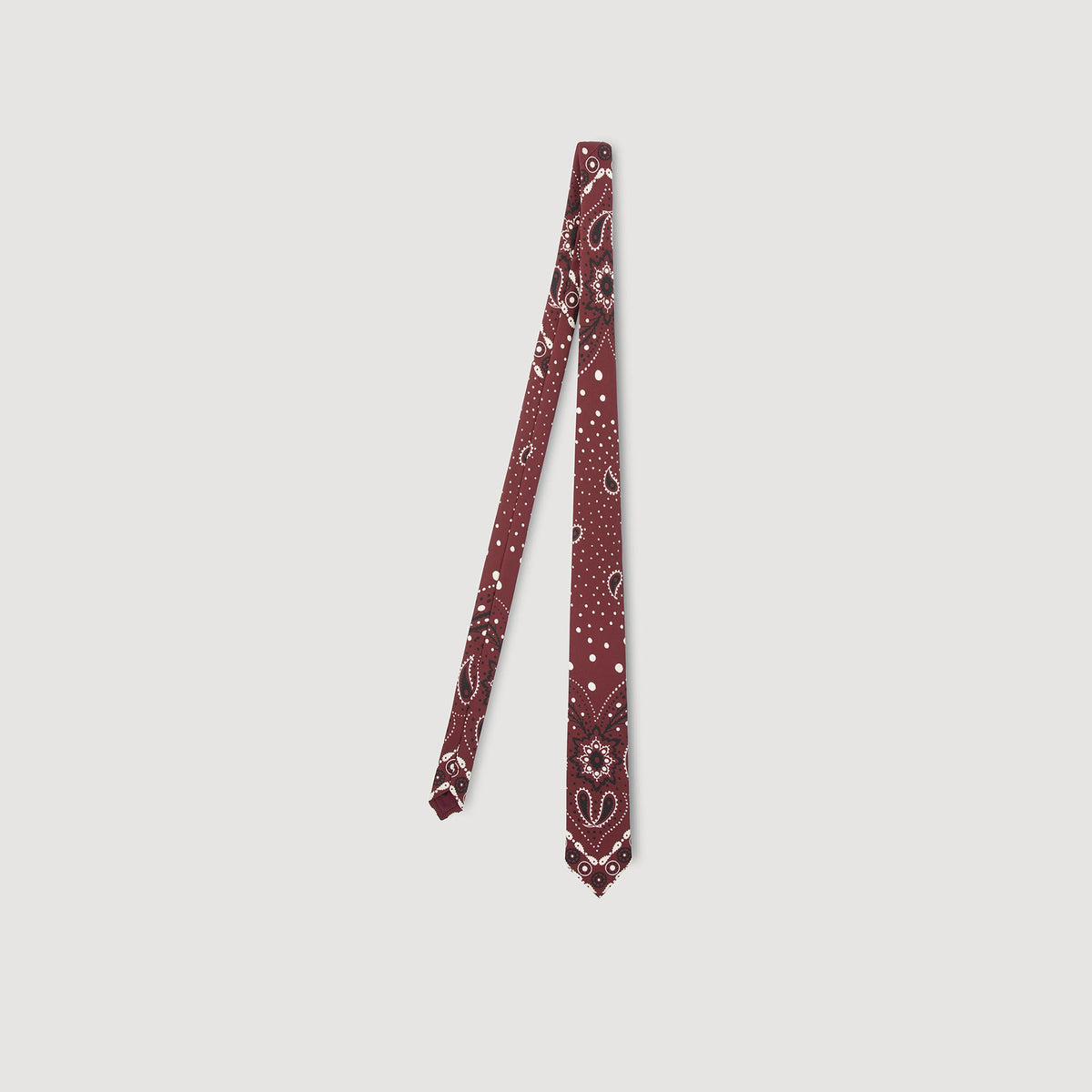 Sandro Silk paisley print tie