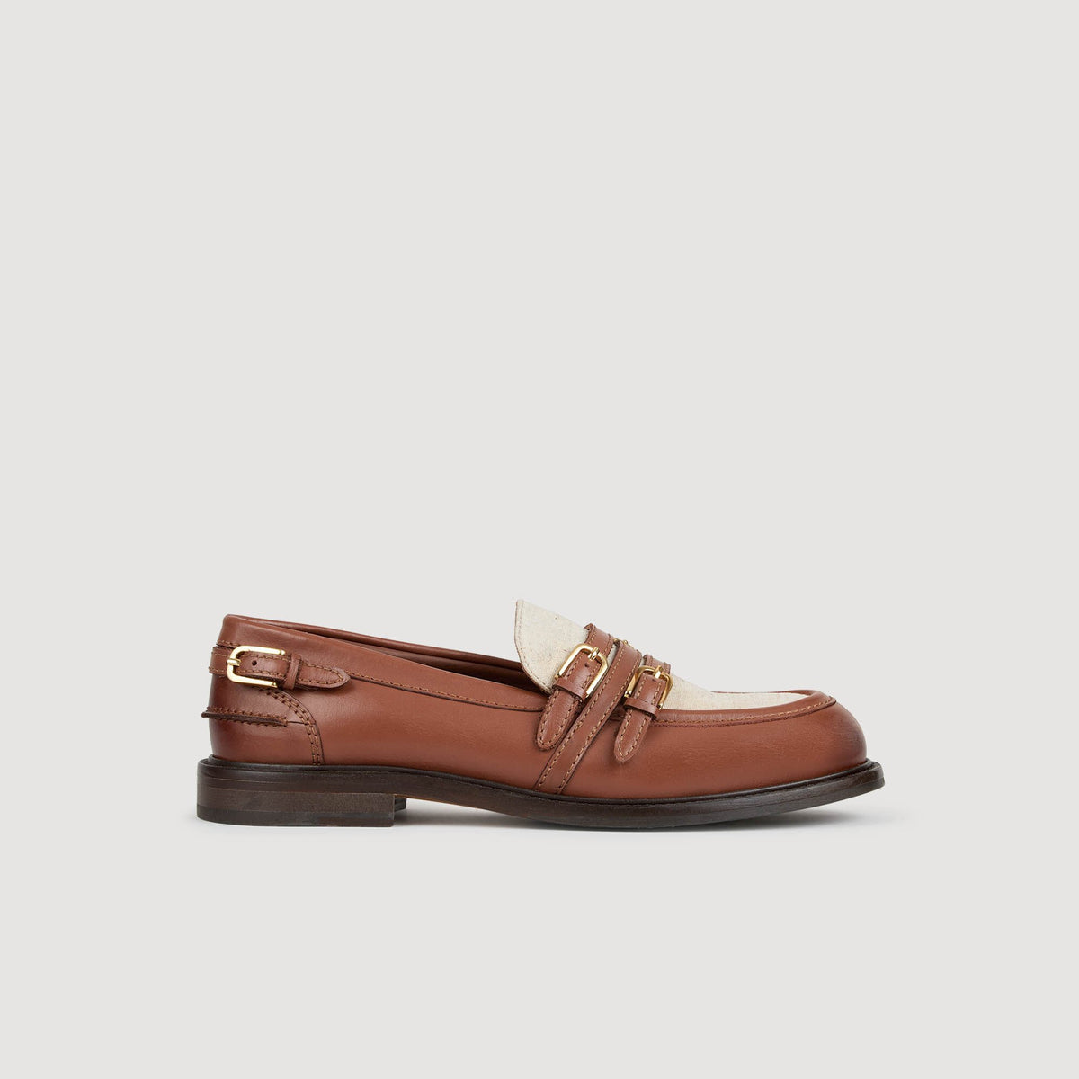 Sandro Shiny leather loafers