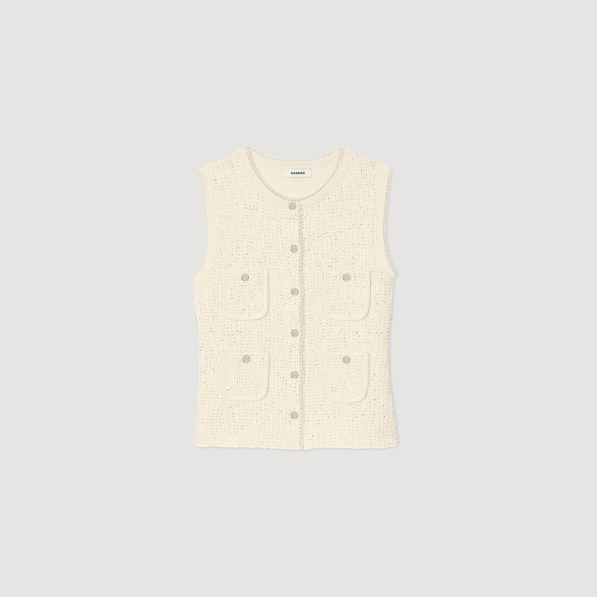 Sandro Decorative tweed vest