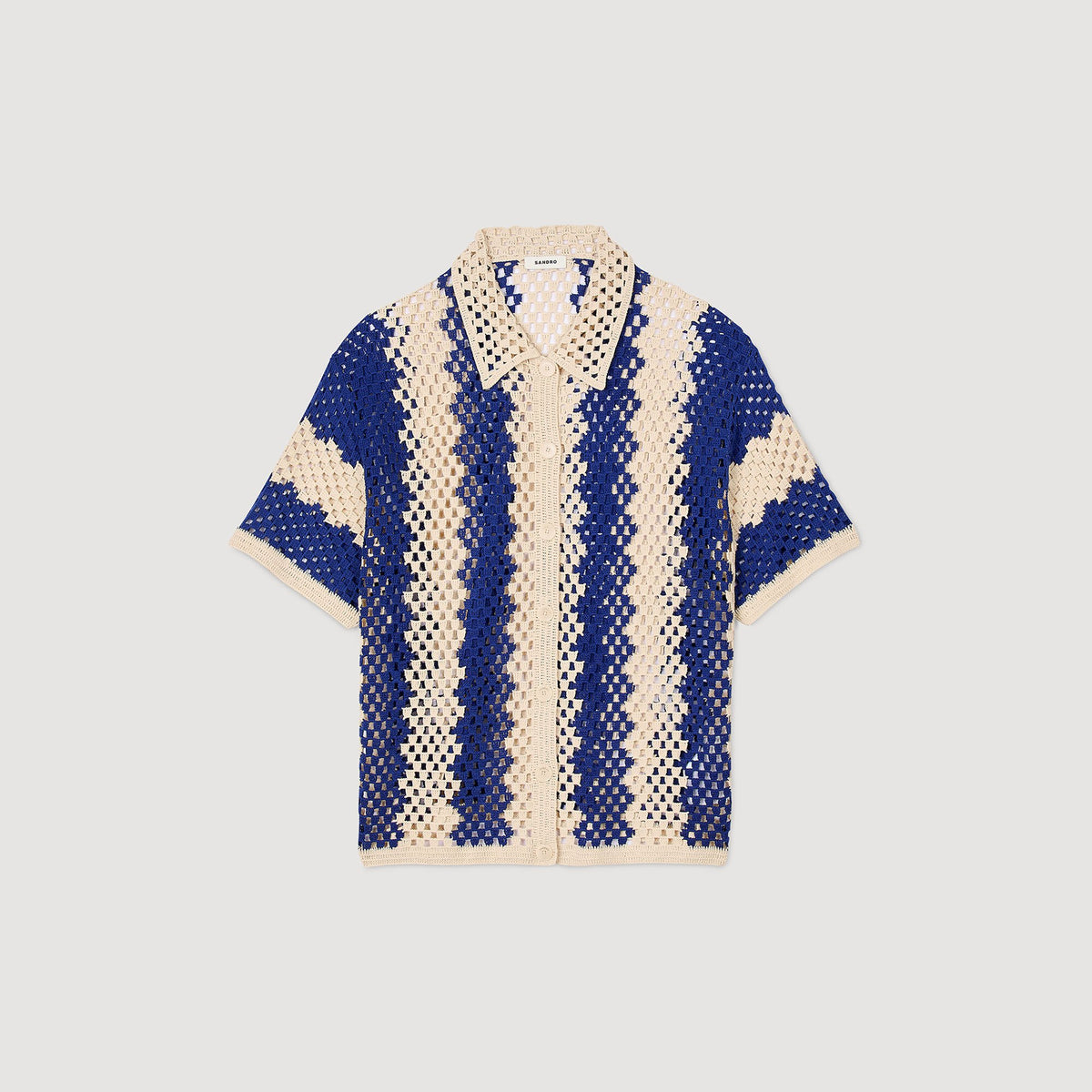 Sandro Two-tone knit cardigan