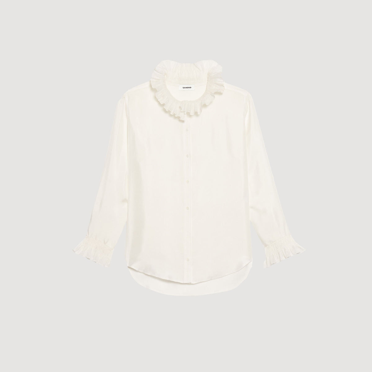 Sandro Silk shirt with gathered collar