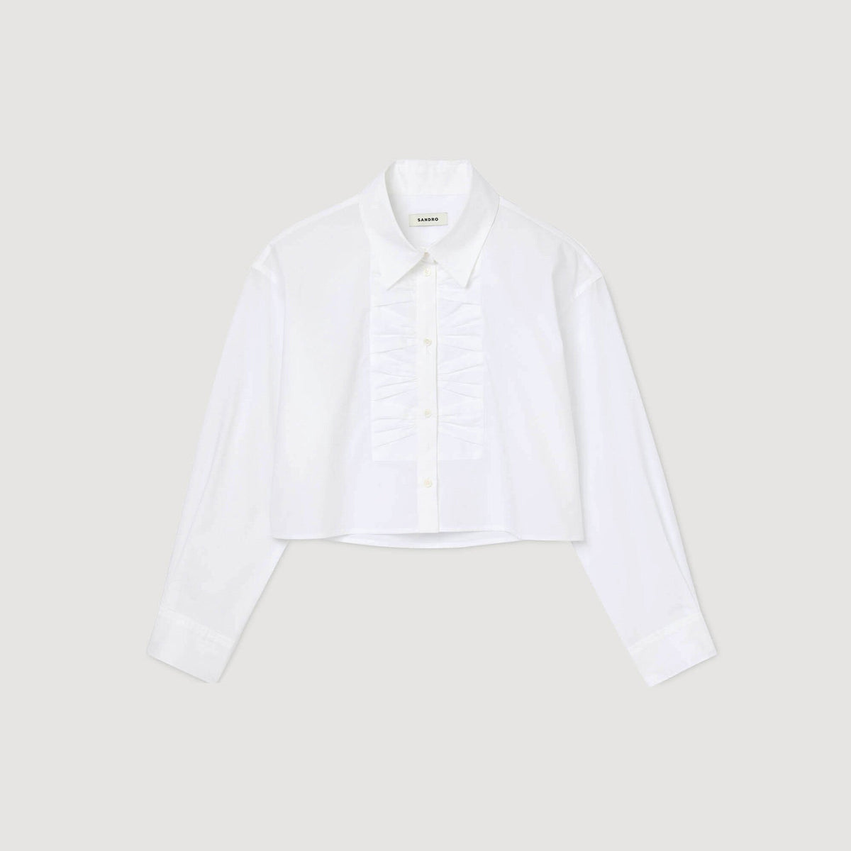 Sandro Cropped shirt with bow detail