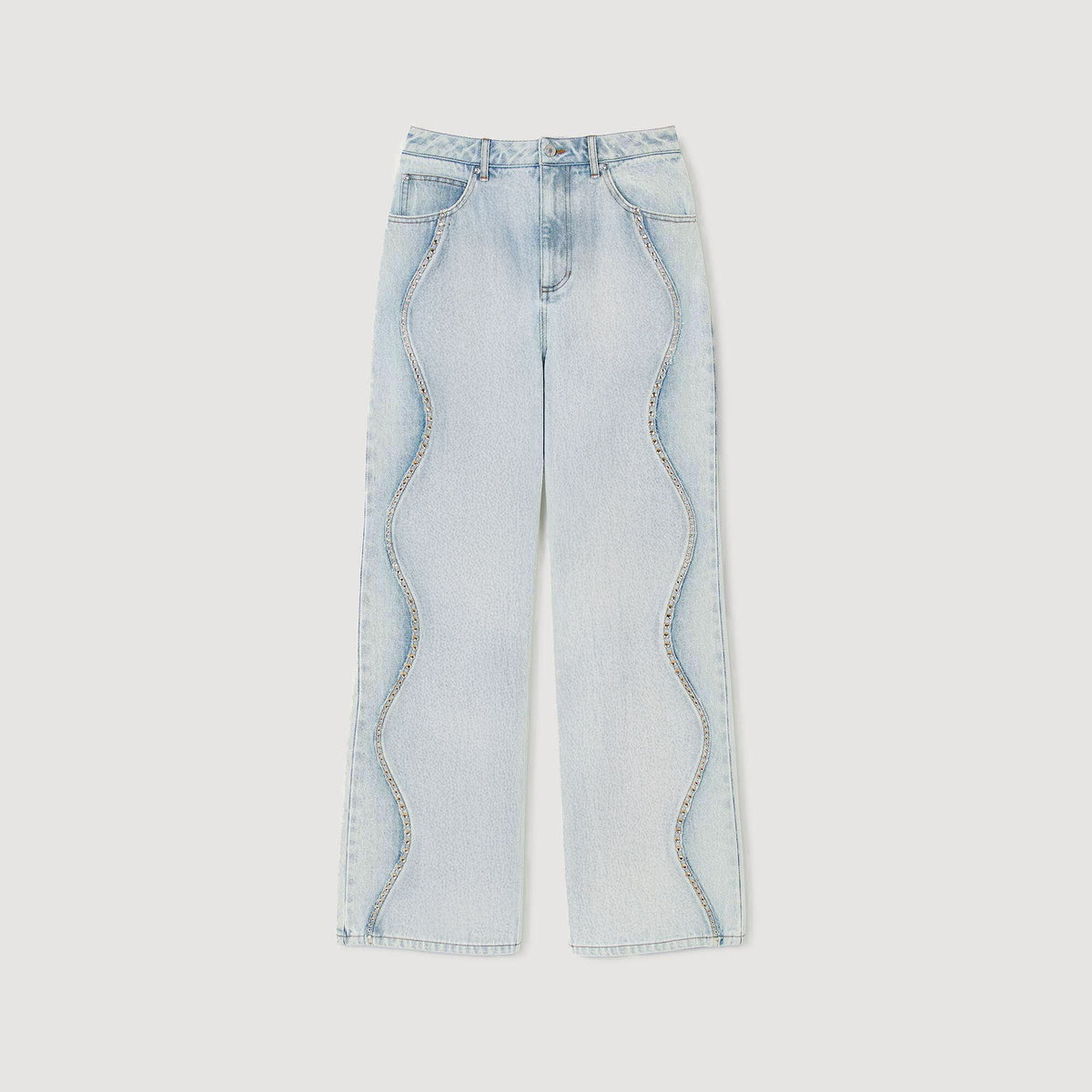 Sandro Jeans with rhinestone stripes