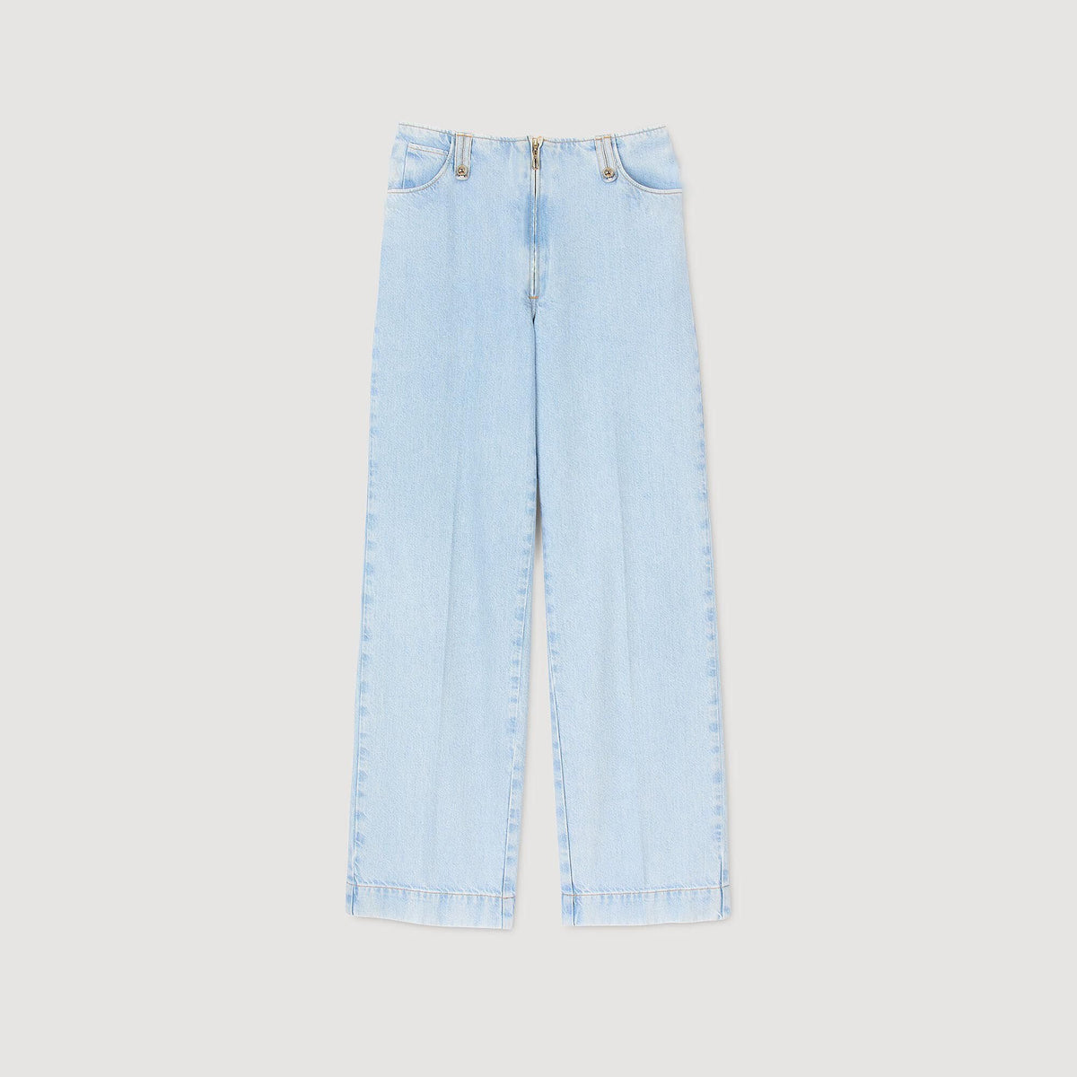 Sandro Faded wide-leg jeans