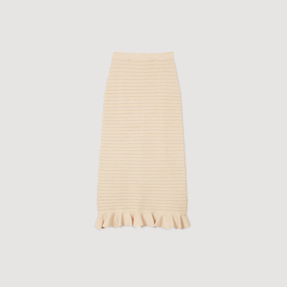 Sandro Rhinestone knit maxi skirt