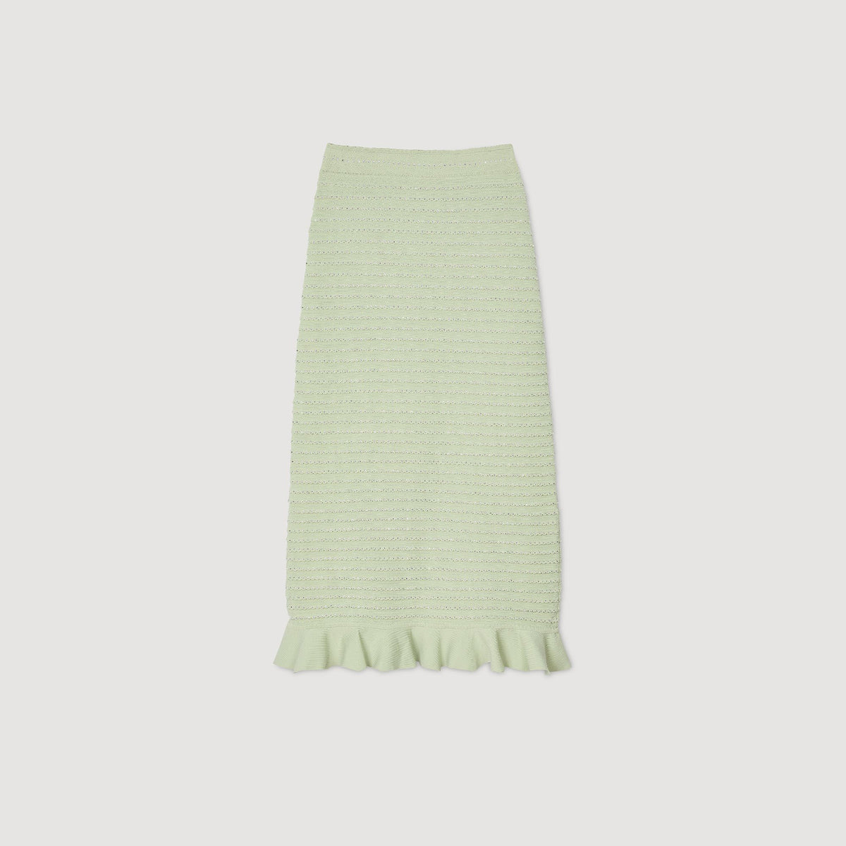 Sandro Rhinestone knit maxi skirt