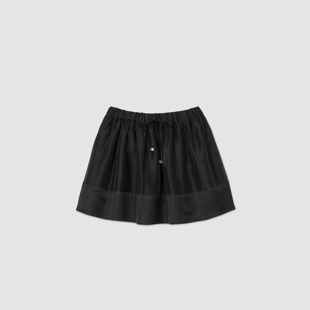Sandro Mini dual-material skirt