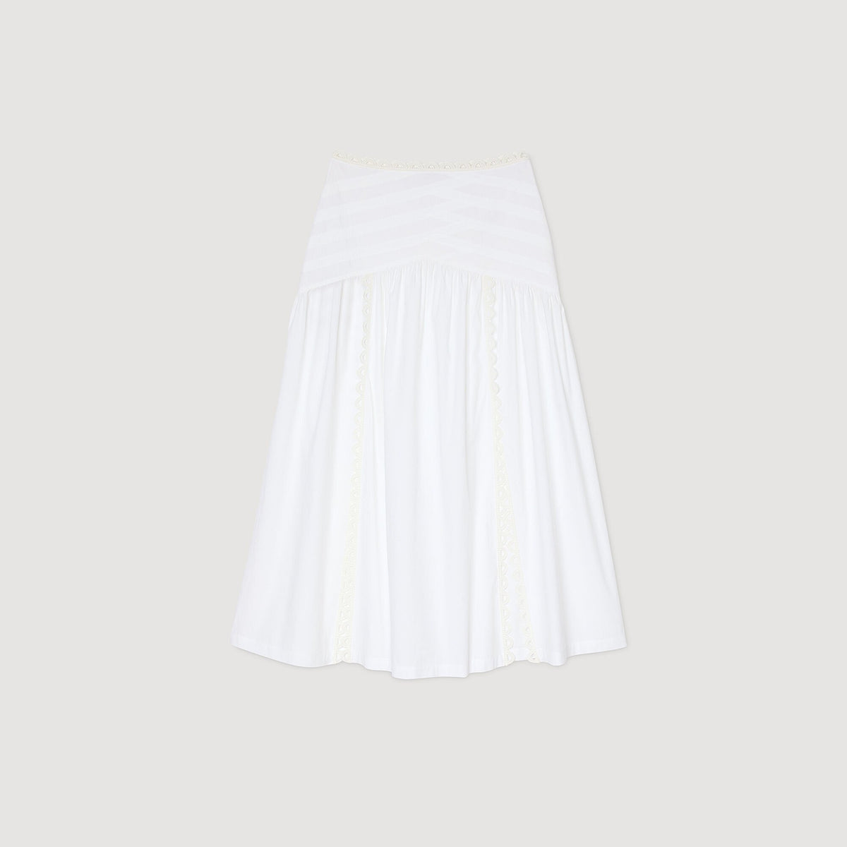 Sandro Maxi poplin skirt