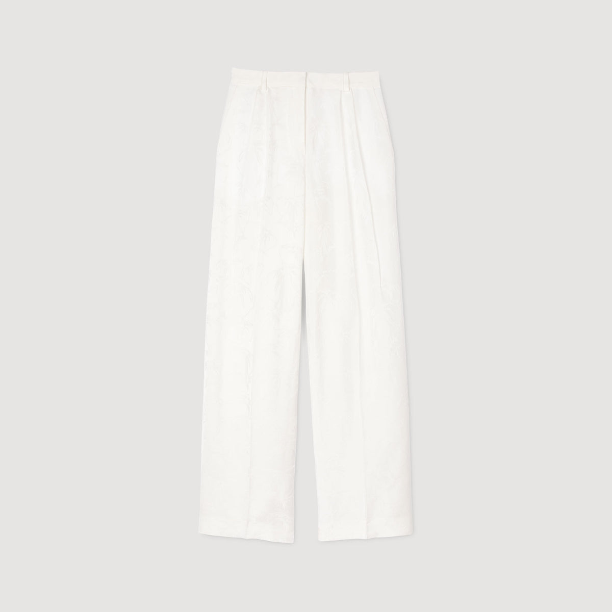 Sandro Jacquard flowers trousers