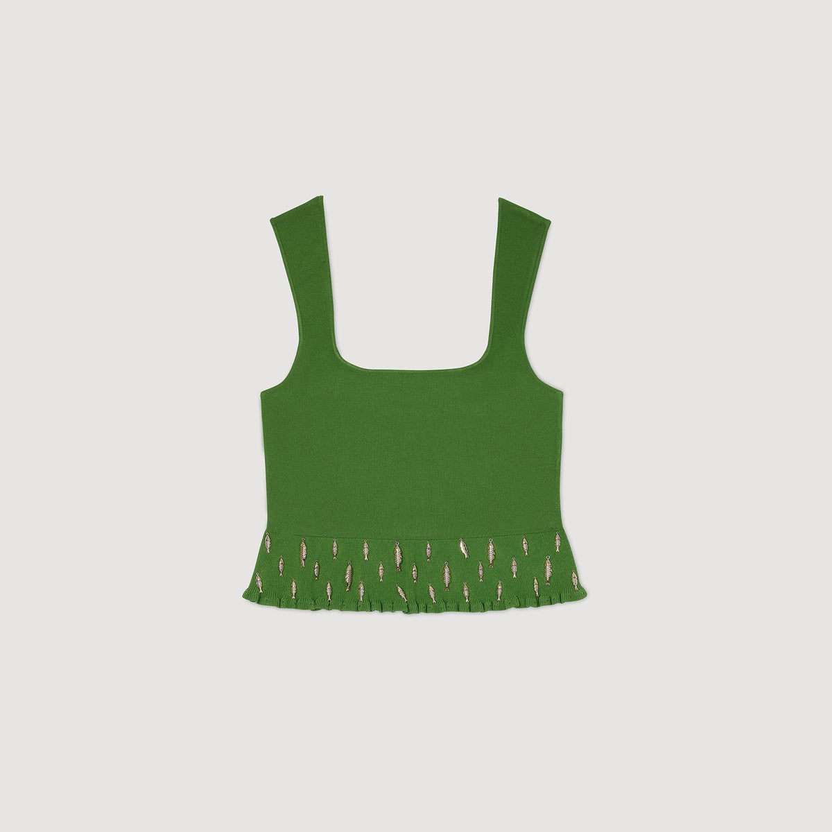 Sandro Knit top with charms
