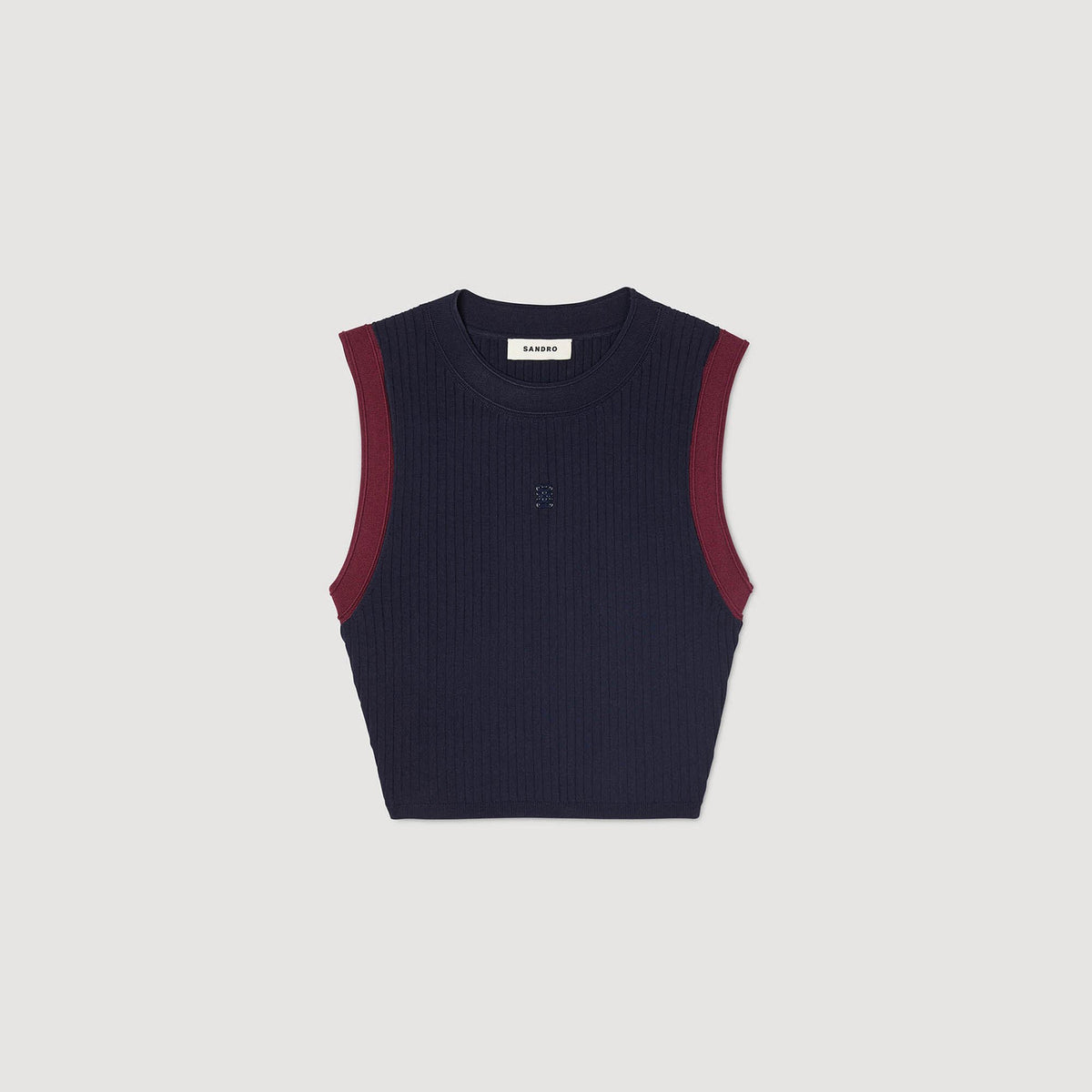 Sandro Two-tone knit top