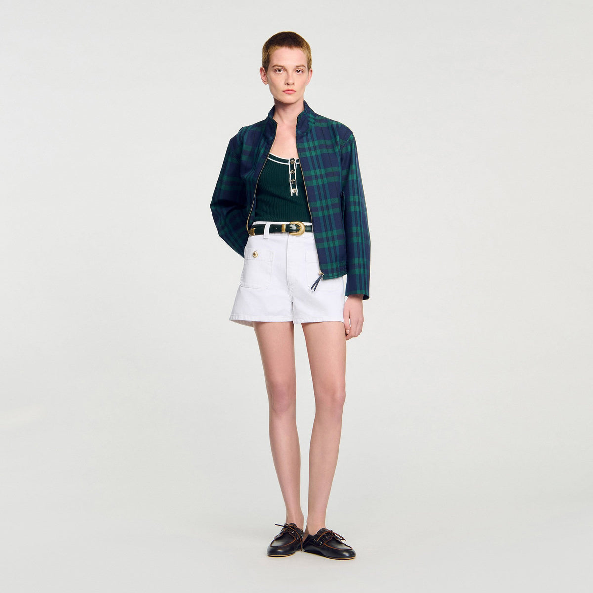 Sandro Two-tone knit vest top