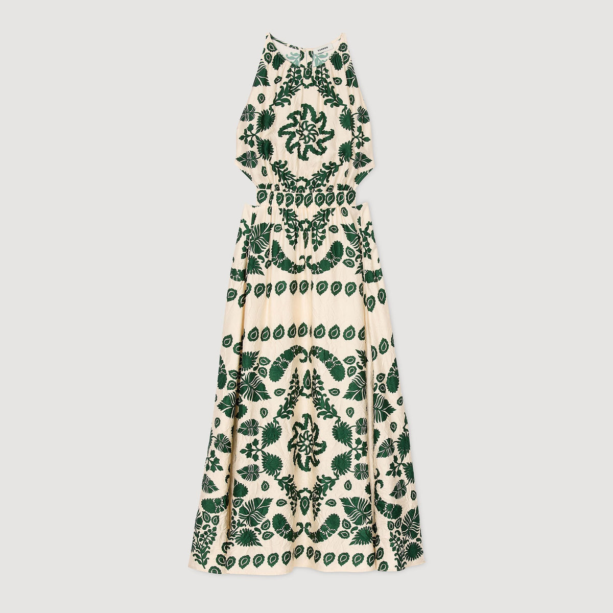 Sandro Leaf print maxi dress