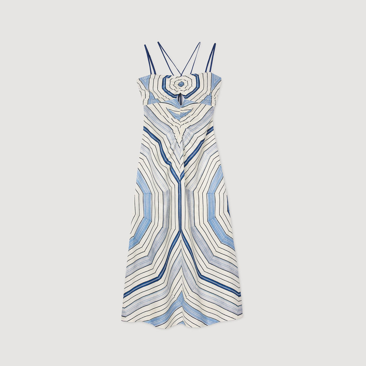 Sandro Spiral-motif maxi dress
