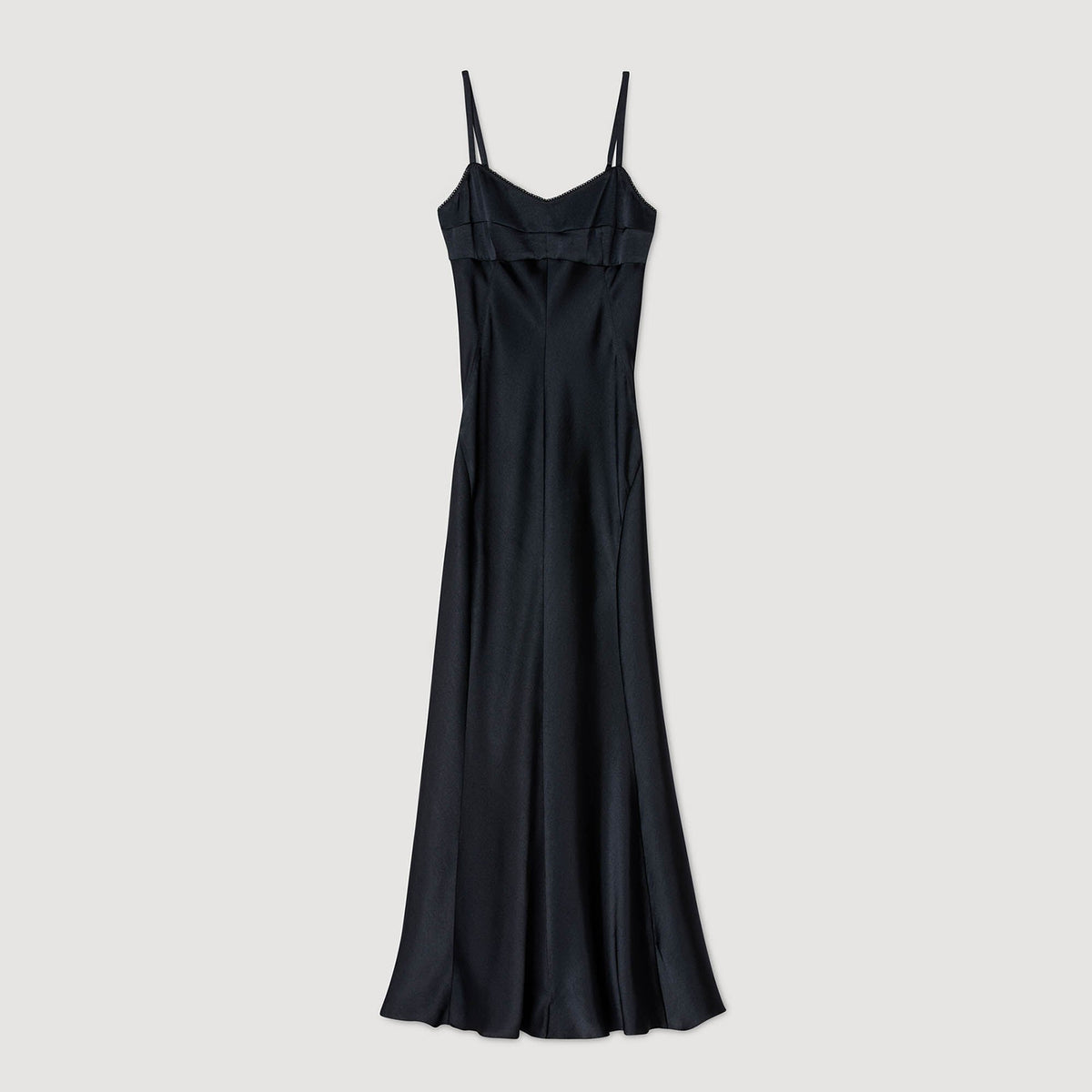 Sandro Satin-effect maxi dress