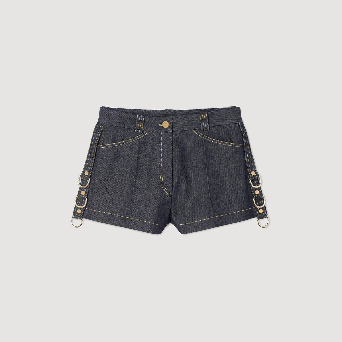 Sandro Denim belt loop shorts