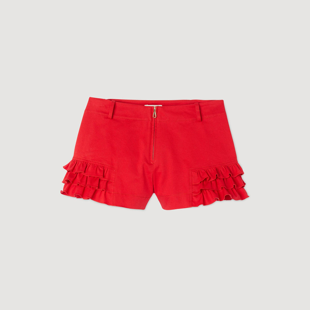 Sandro Flared ruffled shorts