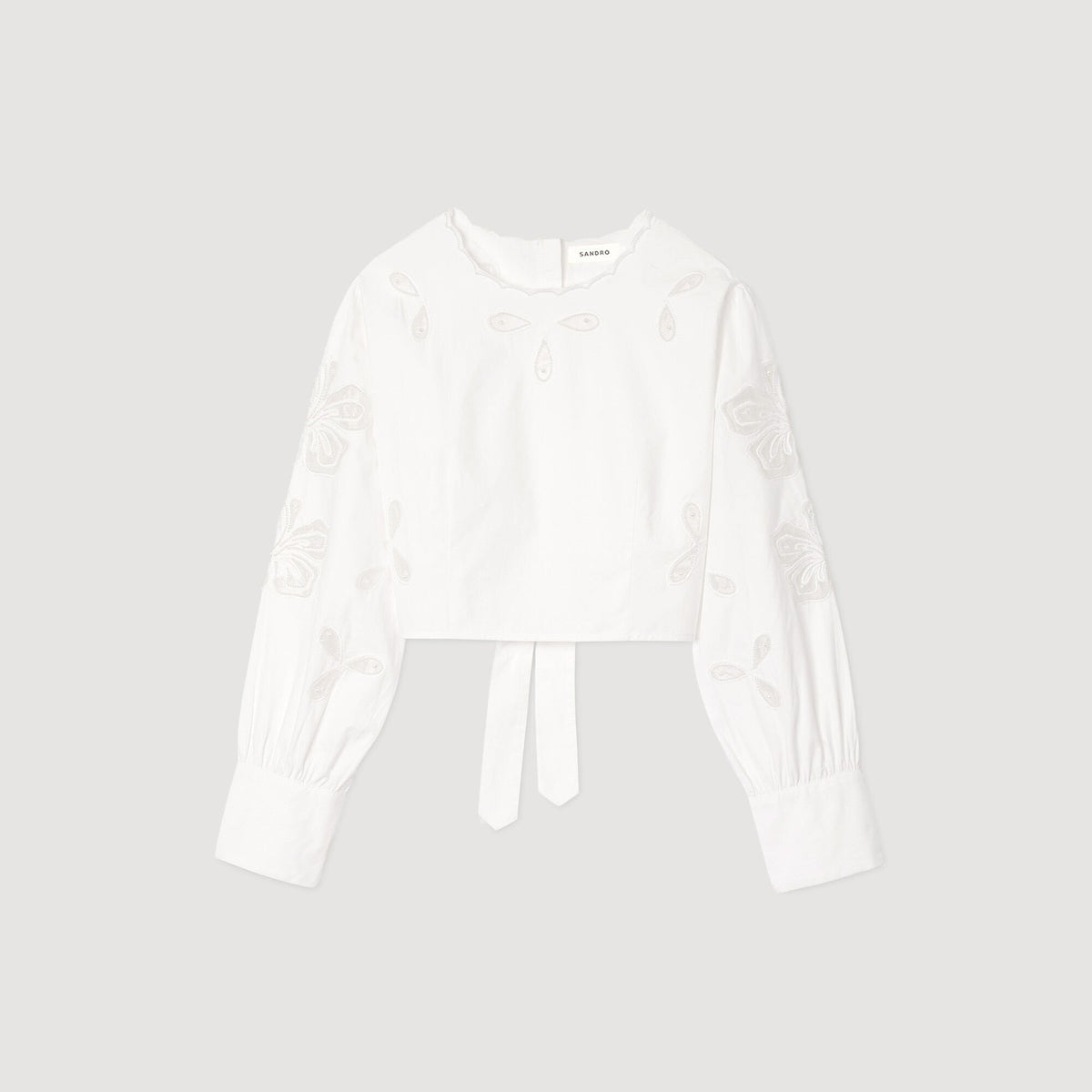 Sandro Poplin crop top