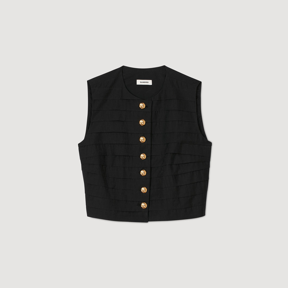 Sandro Pleated crop top