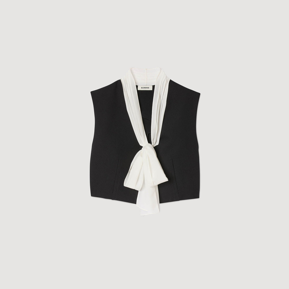 Sandro Bow neck crop top