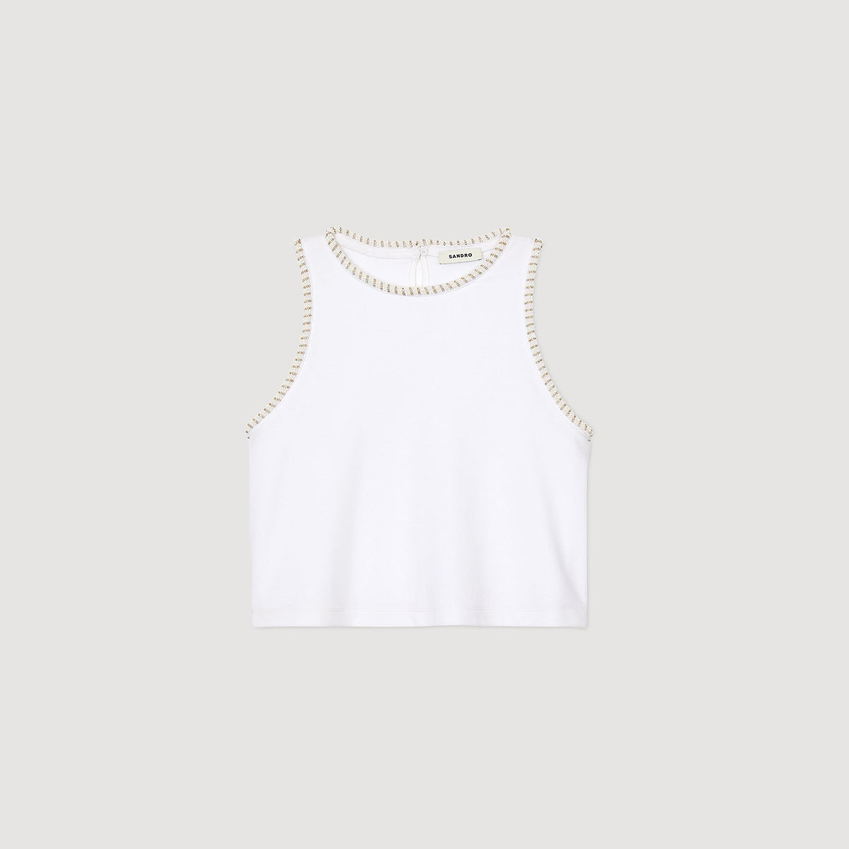 Sandro Beaded crop top