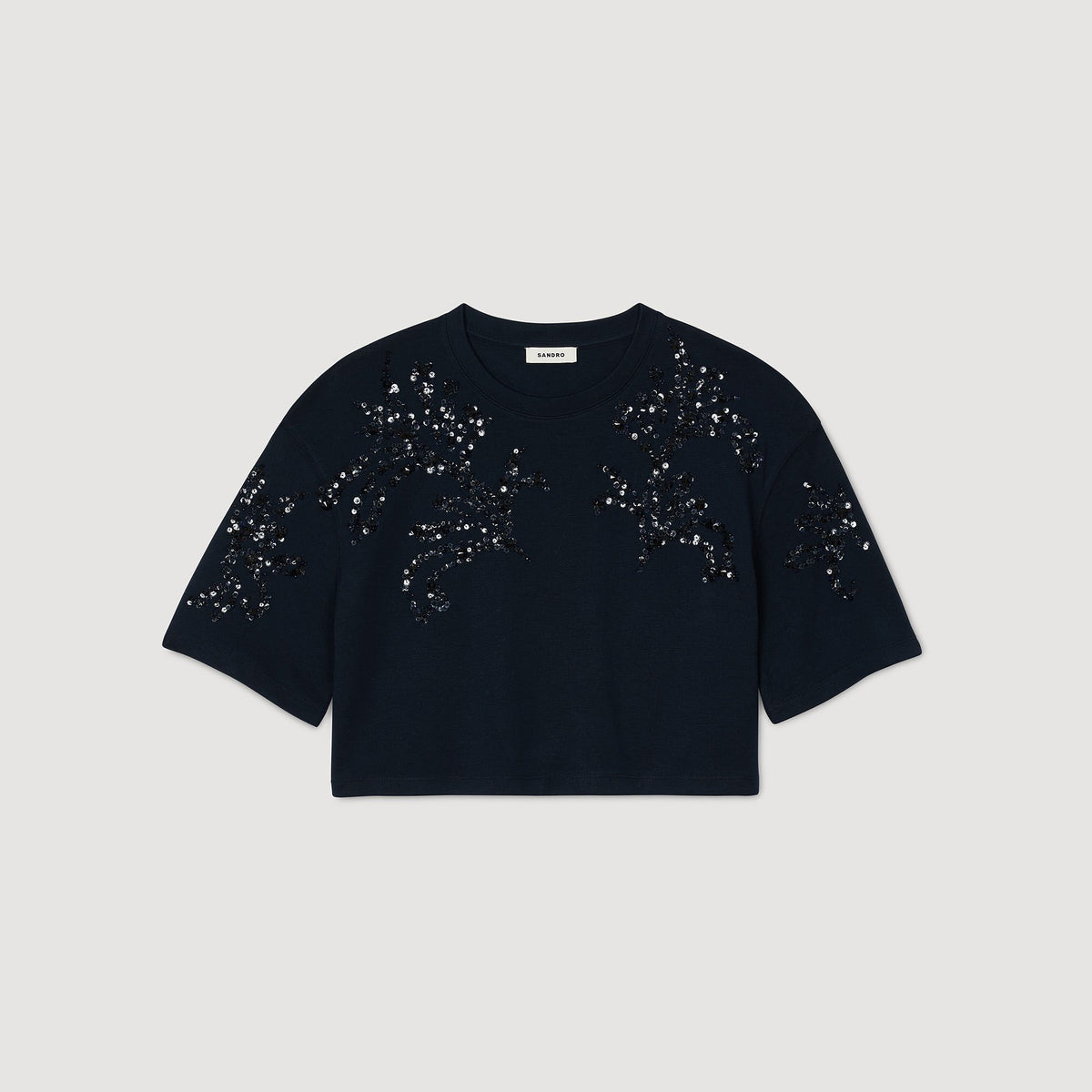 Sandro T-shirt with beaded details