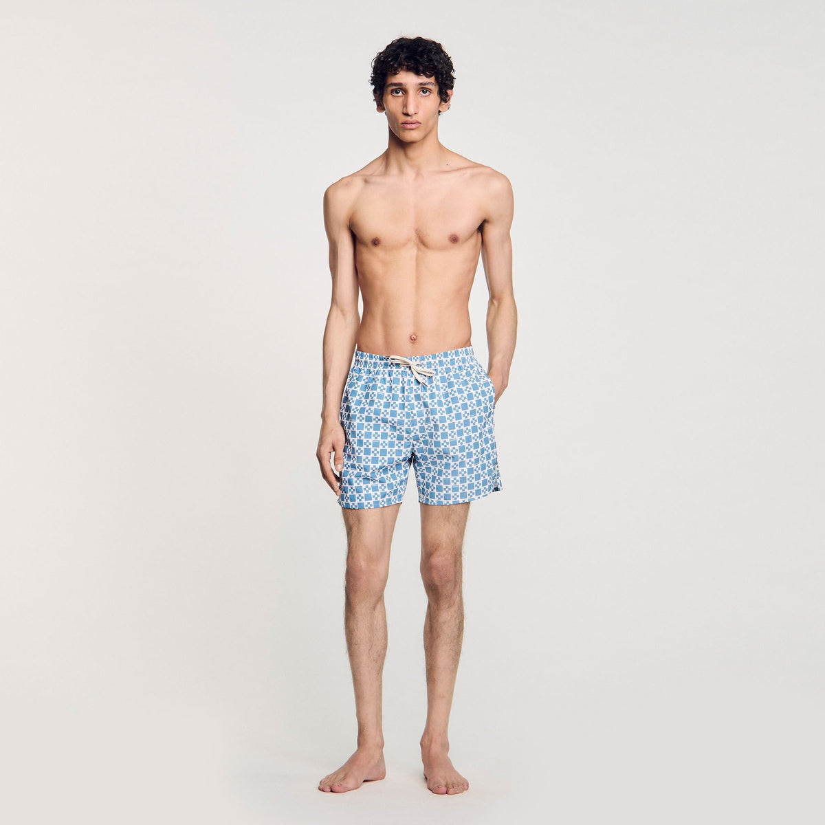 Sandro Square Cross swim shorts