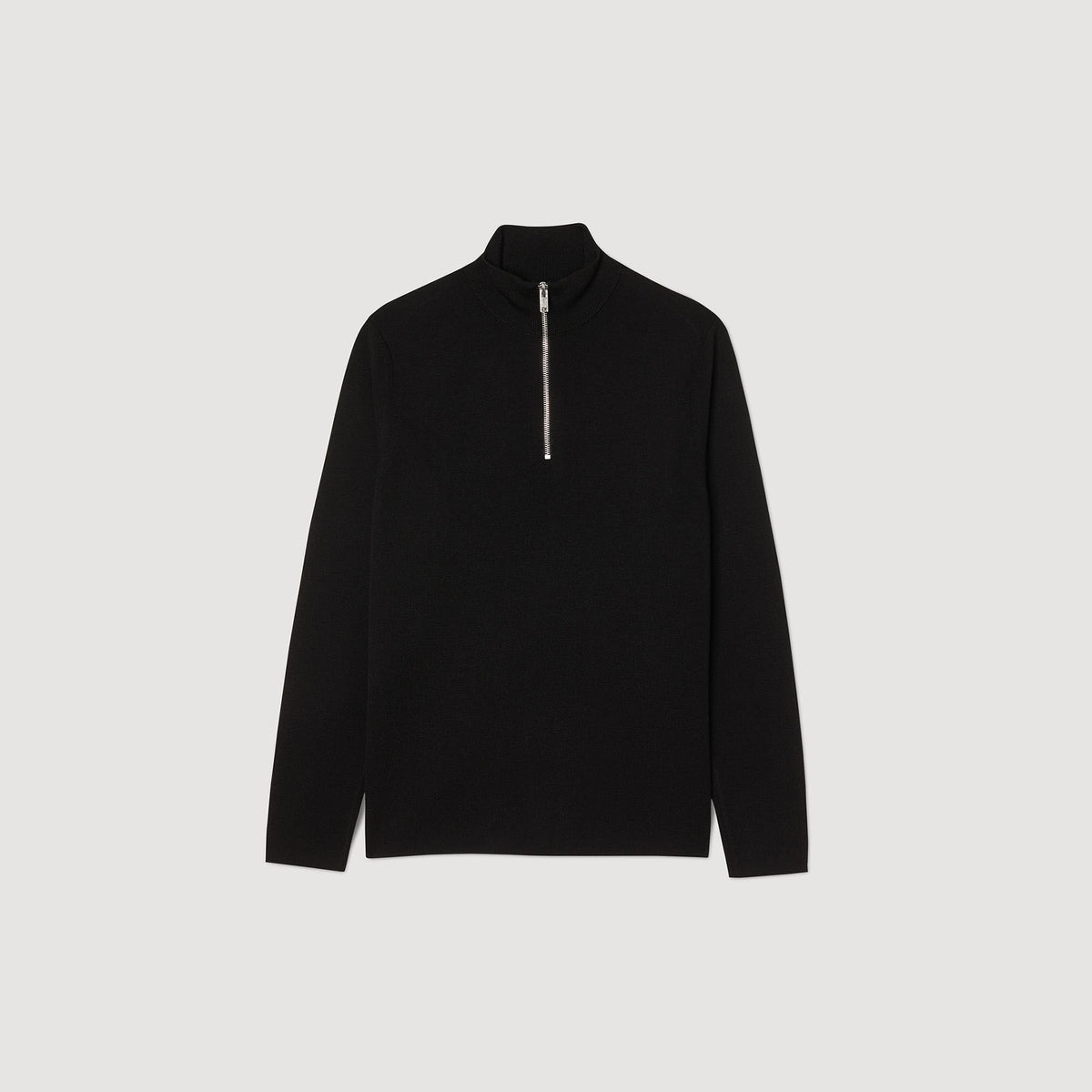 Sandro Wool sweater with zipped collar