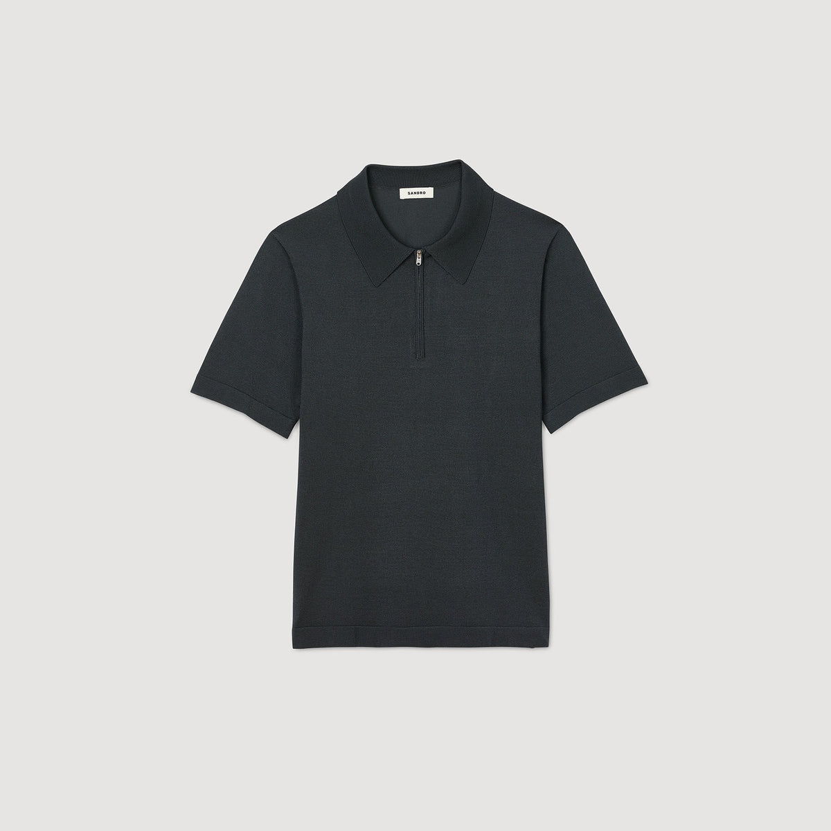 Sandro Knitted polo shirt with zip collar