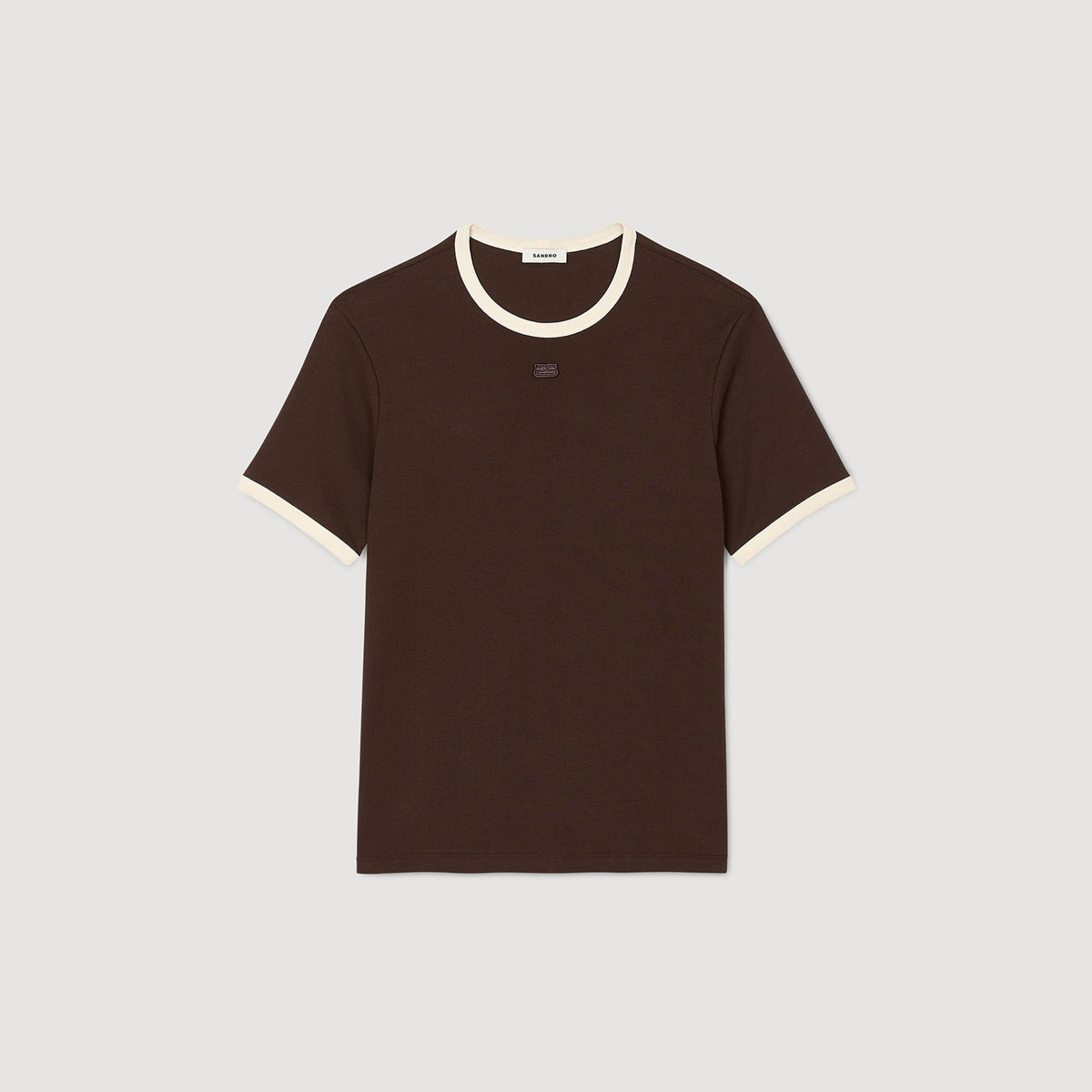 Sandro Two-tone patch T-shirt