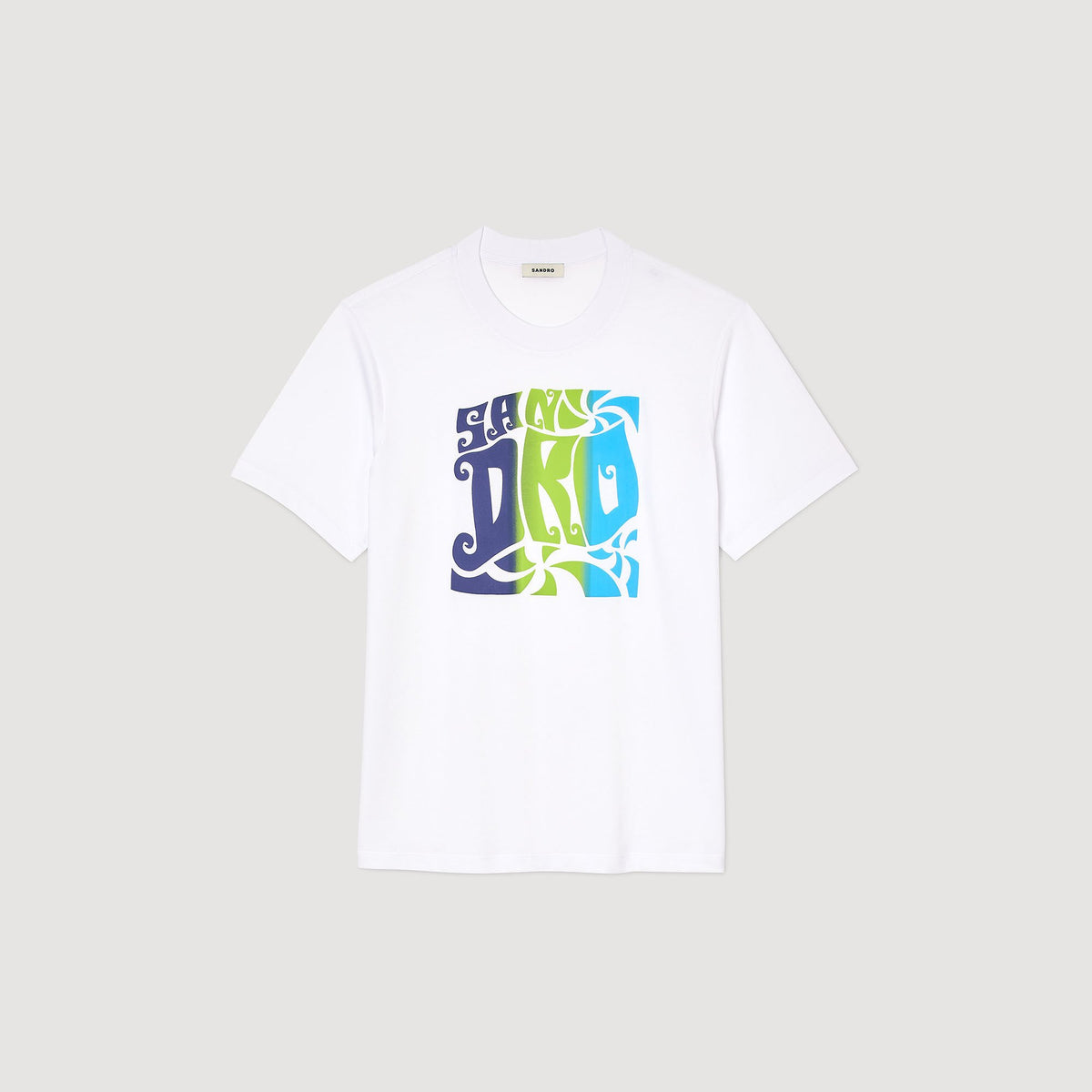 Sandro Wave print cotton T-shirt