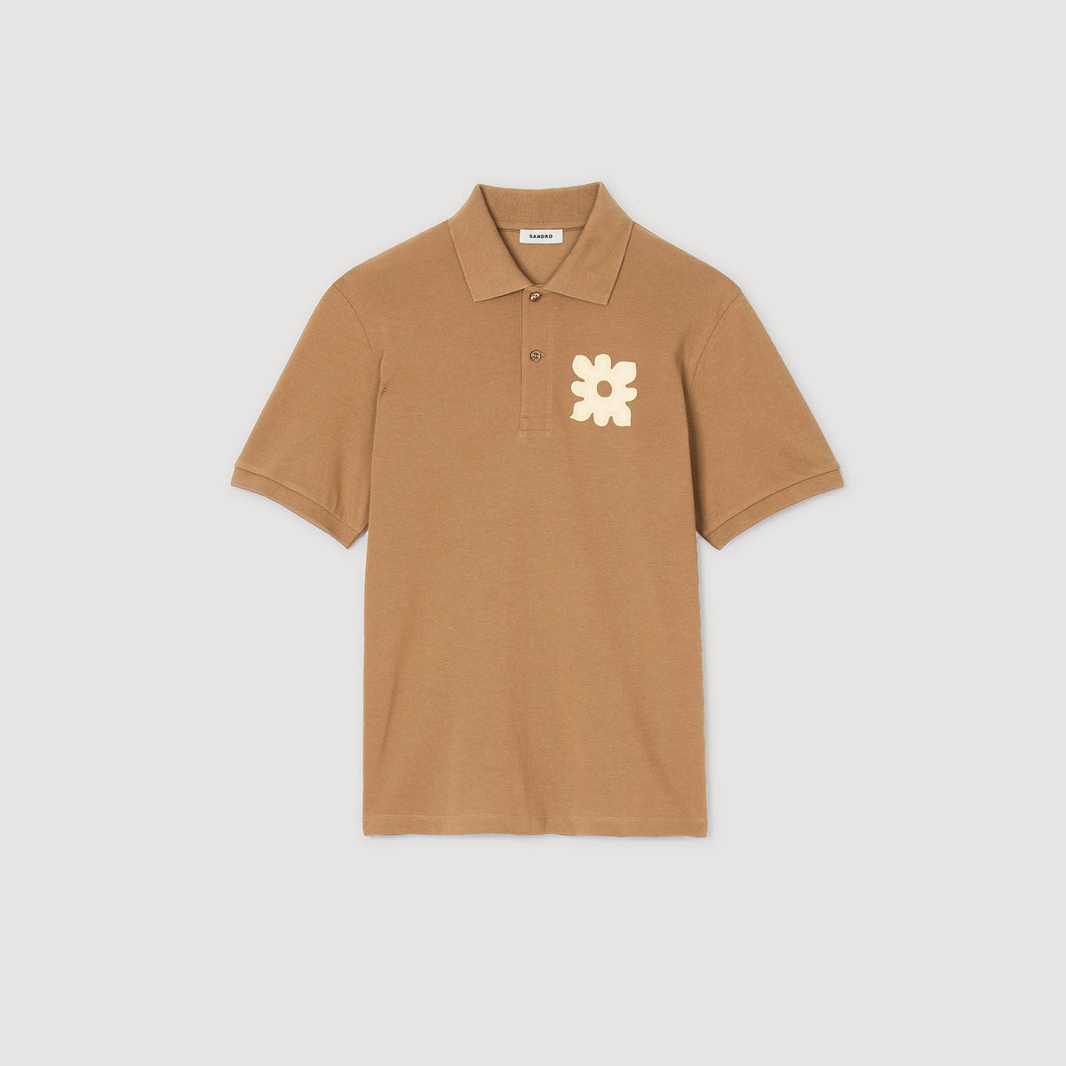 Sandro Polo shirt with flower patch