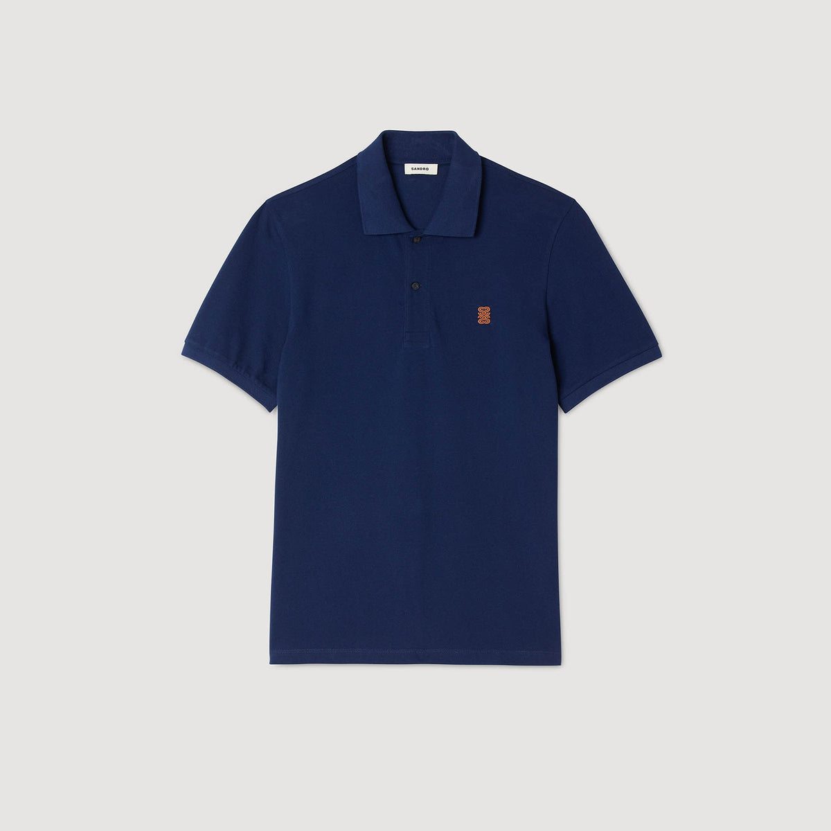 Sandro Polo shirt with leather logo