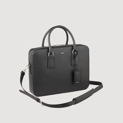 Sandro Reconstituted leather briefcase