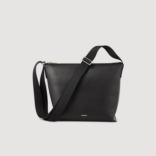 Sandro Grained leather satchel