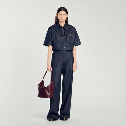 Sandro TANGOSO leather bucket bag