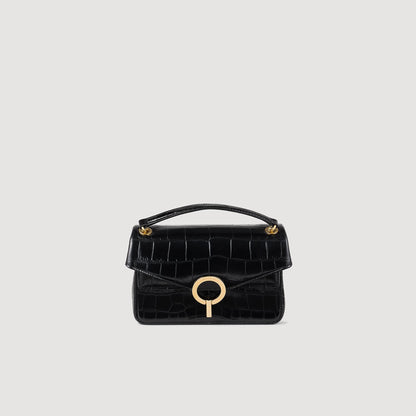 Sandro Mock croc leather Yza bag