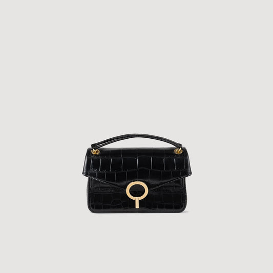 Sandro Mock croc leather Yza bag