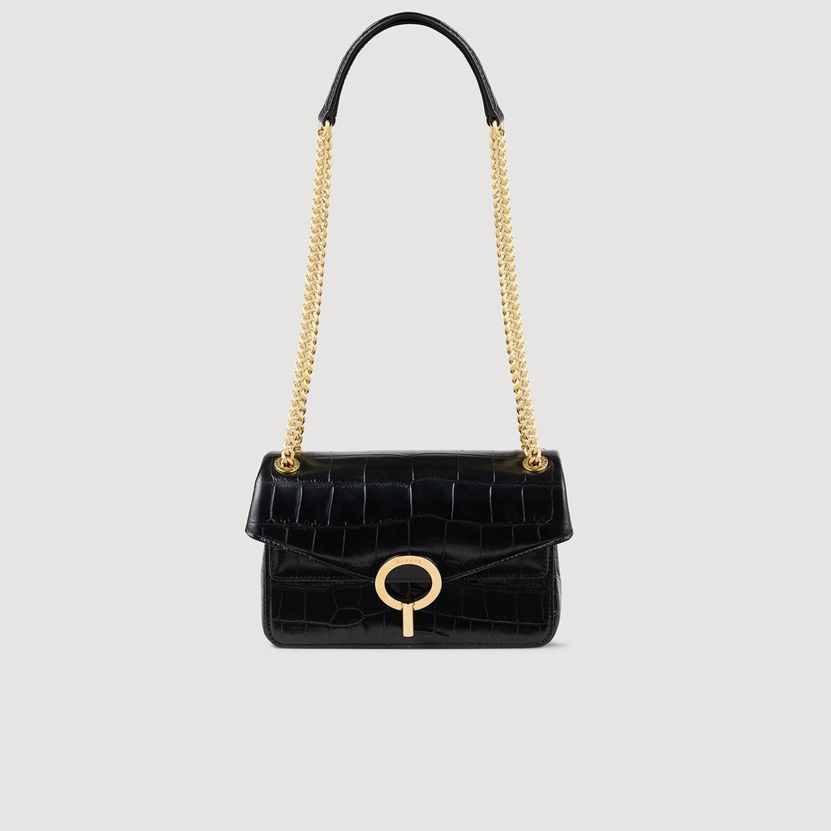 Sandro Mock croc leather Yza bag
