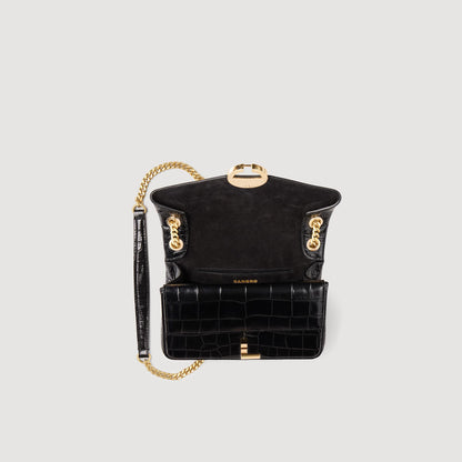 Sandro Mock croc leather Yza bag