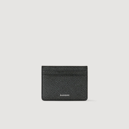 Sandro Reconstituted leather cardholder