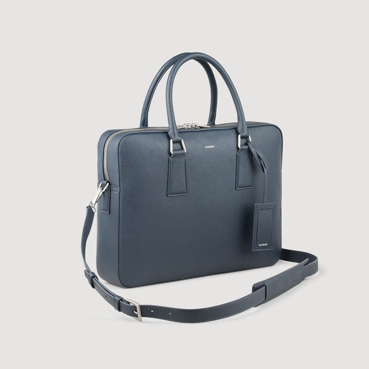 Sandro Reconstituted leather briefcase