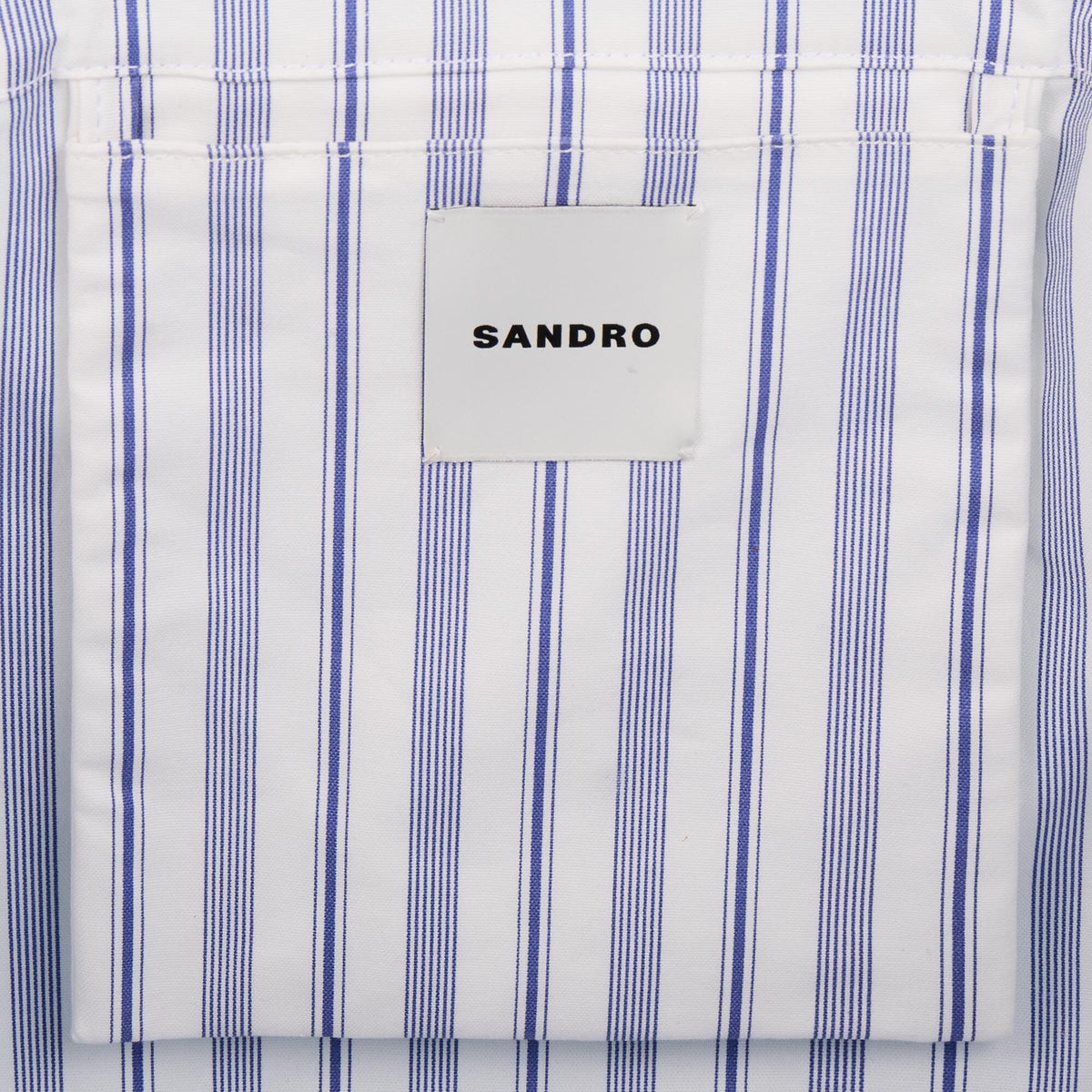 Sandro Striped canvas tote bag