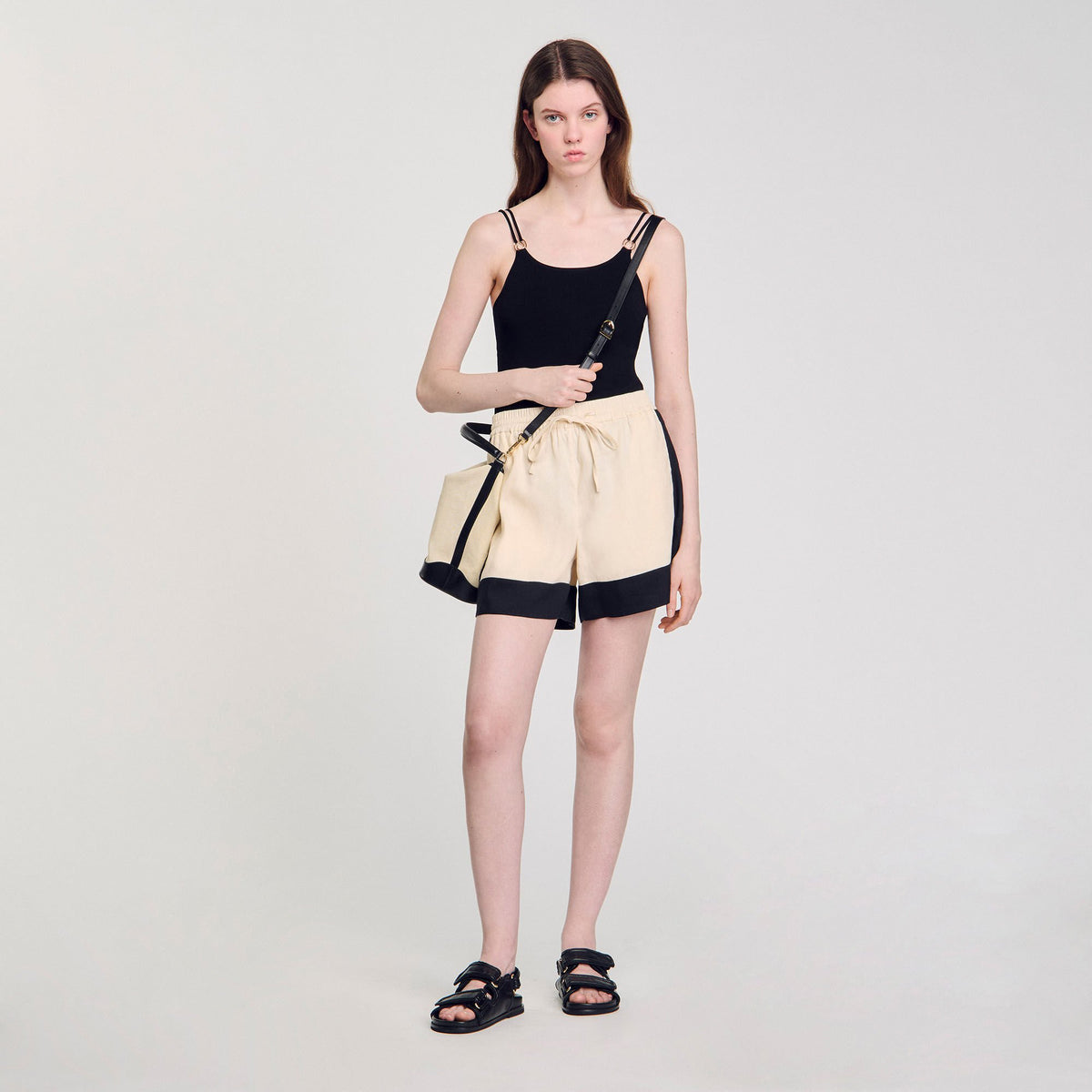 Sandro Tangoso canvas bucket bag
