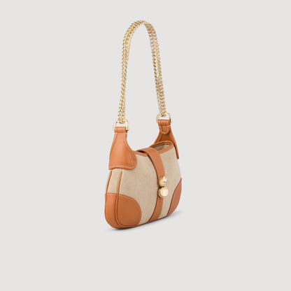 Sandro Janet canvas and leather bag