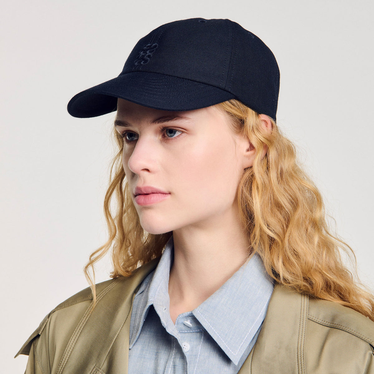Sandro Cap with tied scarf