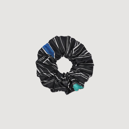 Sandro Striped silk scrunchie