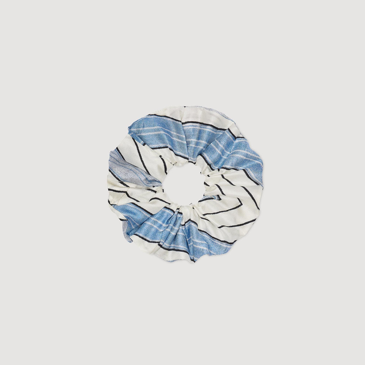 Sandro Striped silk scrunchie