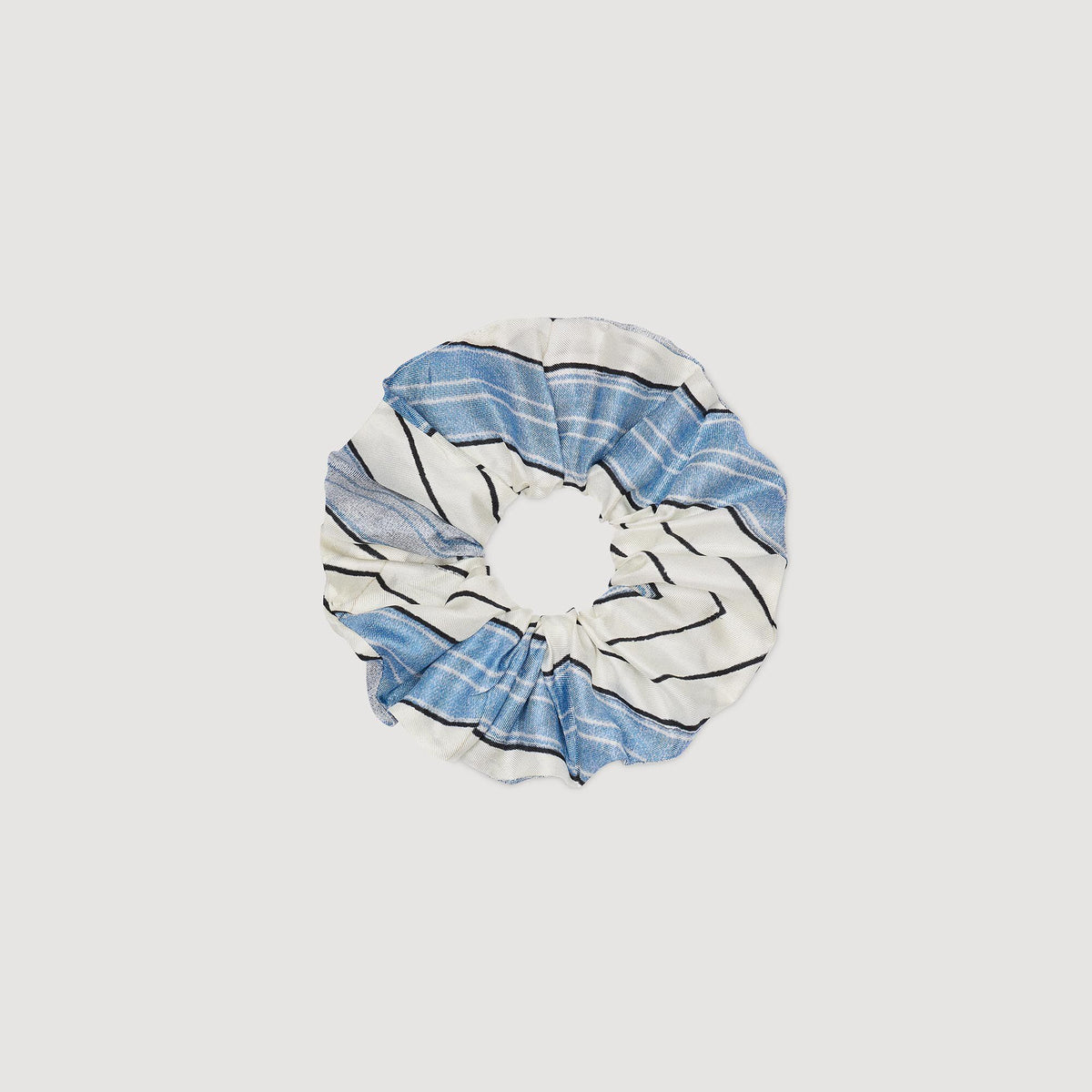 Sandro Striped silk scrunchie